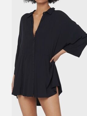 Lspace Pacifica Tunic Beach Cover-Up - 3/4 Sleeve